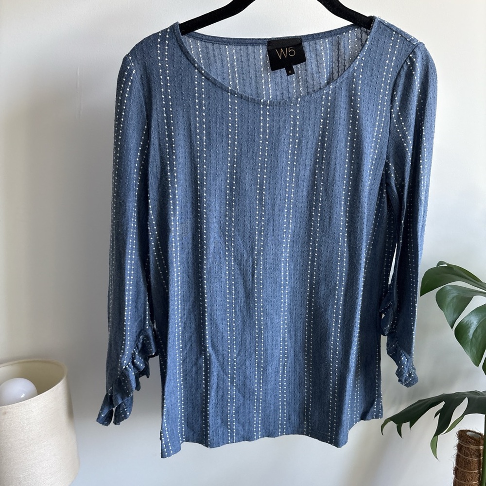 Women's Blue Striped Top